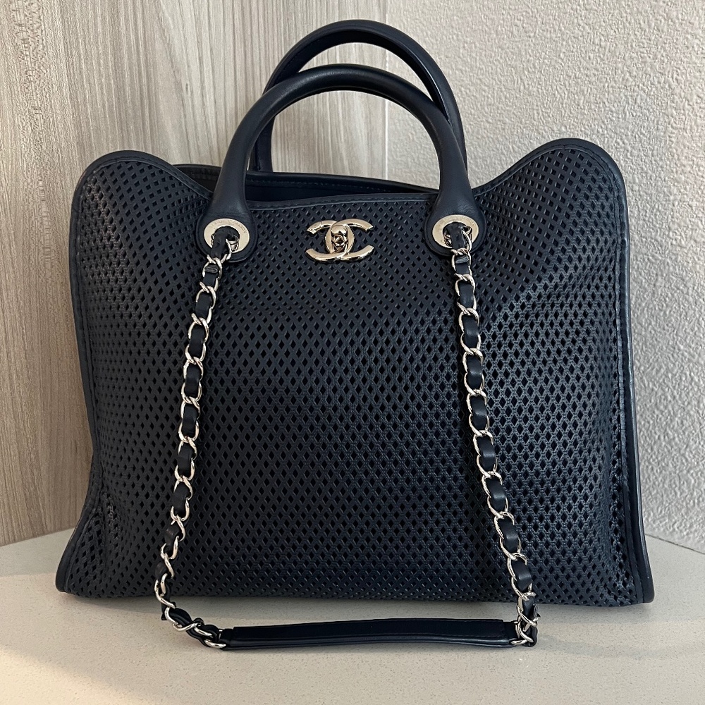 Chanel perforated tote